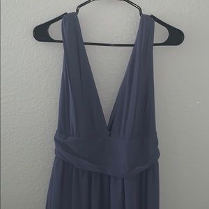 Lulus Heavenly Hues Denim Blue maxi dress